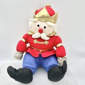 Nylon Claus King Plush 12" Christmas Puffalump Tags Marshall Fields NOS JS Intl